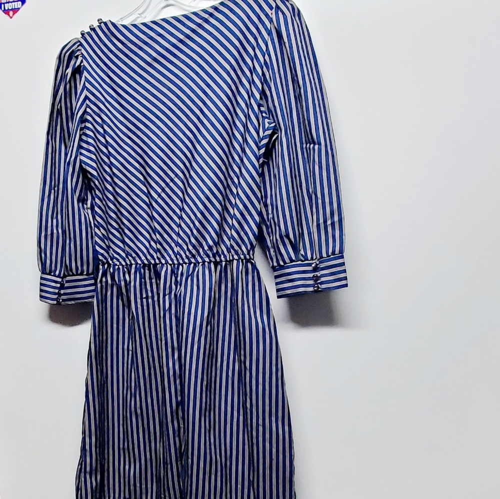 BETSY'S THINGS Vintage Stripe Blue Vintage Dress.